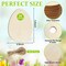 Wooden Egg Ornaments to Paint Easter Decoration Cutouts Unfinished 24PCS 3.5 x 3 inches, DIY Blank Unfinished Wood Discs Ornament for Home Crafts Hanging Spring St. Patrick Day Decoration